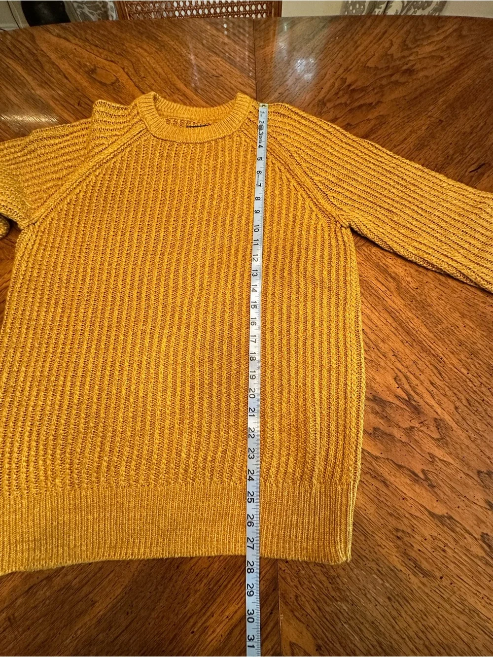 Polo by Ralph Lauren Mustard Yellow Ribbed Crewneck Sweater